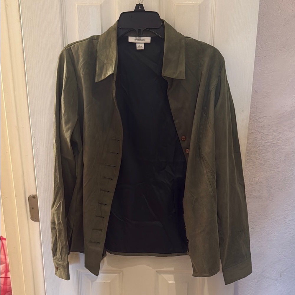 Dressbarn Green Utility Jacket Casual Style